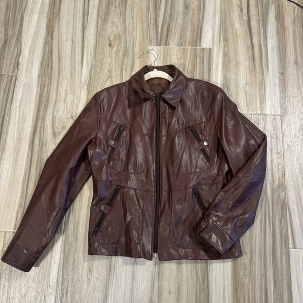 VTG Womens Leather Jacket El Toro Bravo Reddish Brown EU 42/ US 8-10 M‎ Western